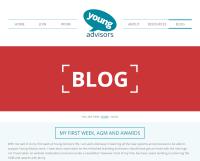 Screenshot of the Young Advisors blog site.